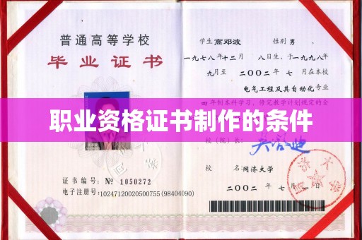 泰宁职业资格证书制作的条件